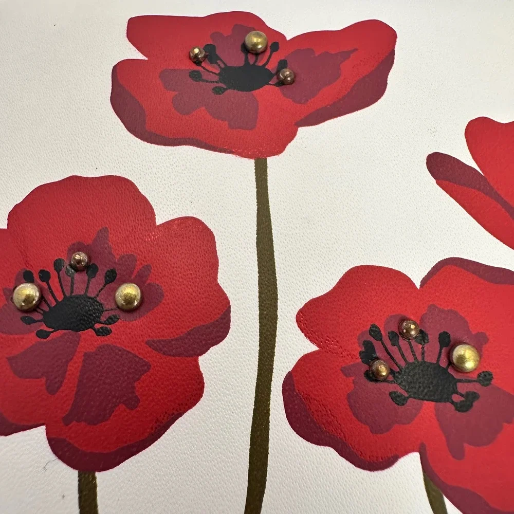 Rare Kate‎ Spade Ooh La La Red Poppy Floral Zip Around Wallet White Black P436